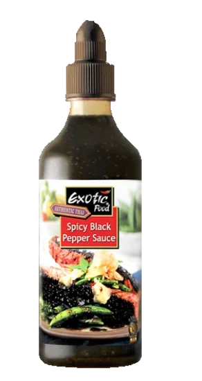 Exotic food Black spicy peppersauce 455ml