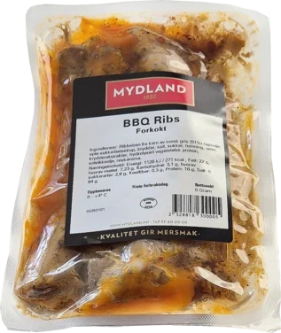 Bbq Ribs Forkokt Ca 500g