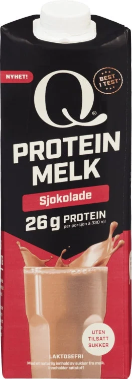 Proteinmelk Sjokolade 1l Q