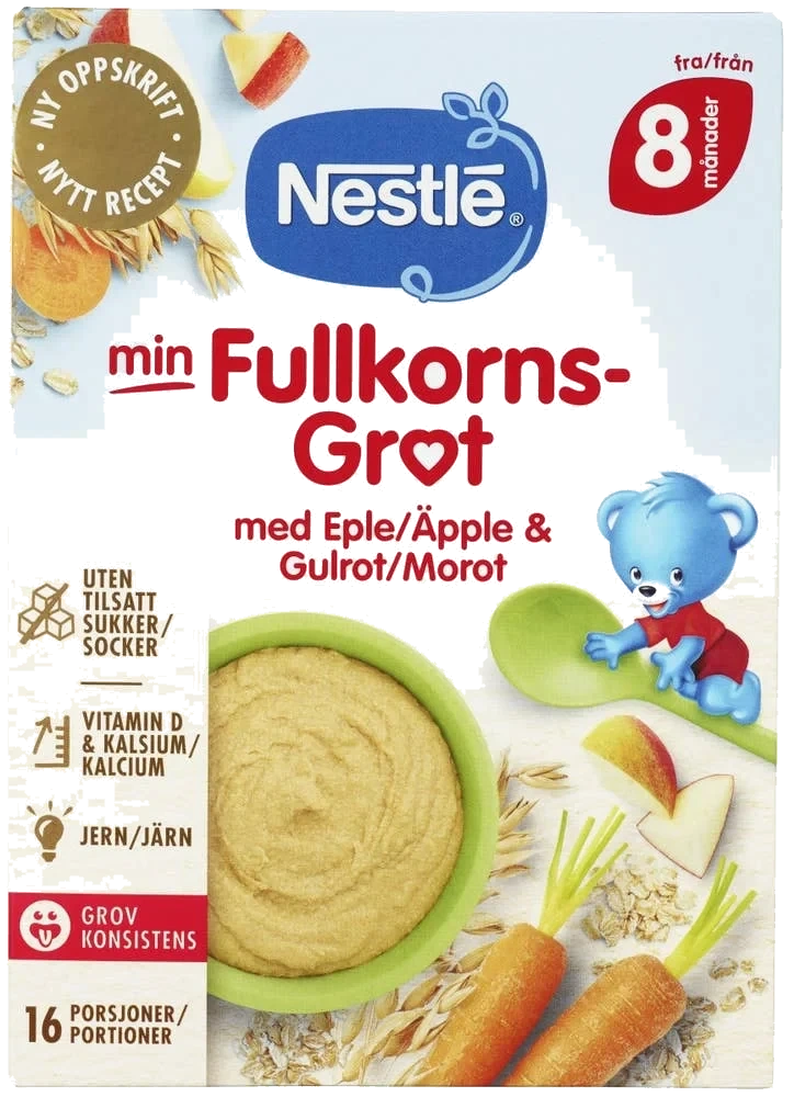 Min Fullkornsgrøt Eple og gulrot