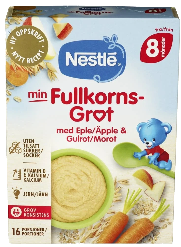Min Fullkornsgrøt Eple og gulrot