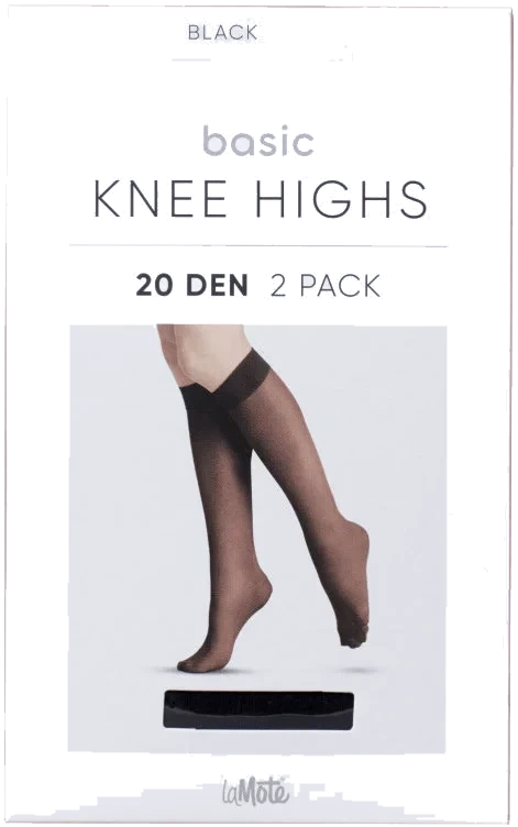 Knee Highs X2 Onesize Black La Mote