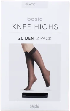 Knee Highs X2 Onesize Black La Mote