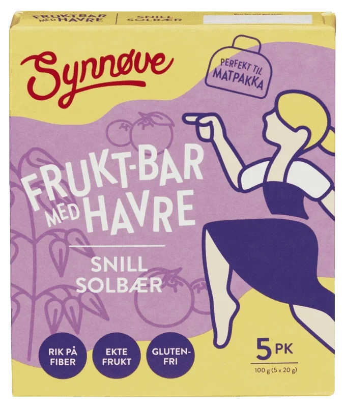 Synnøve Fruktbar med Havre Snill Solbær 100g