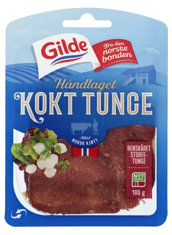 Kokt Tunge Skivet 100g Enh