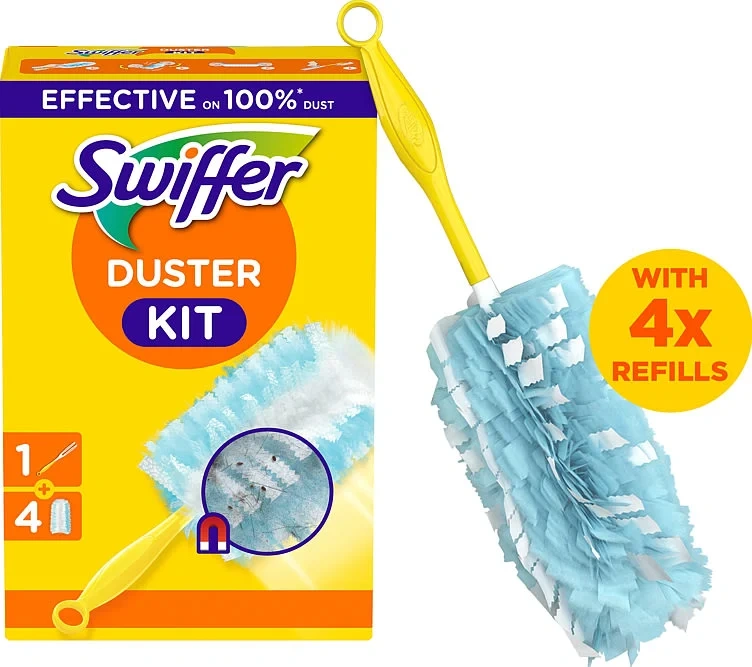 Swiffer Duster Kit Handle +4 Refills Box