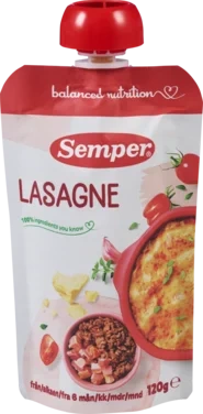 Lasagne 6mnd 120g Semper