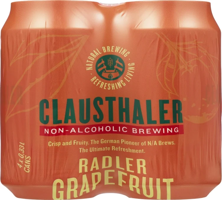 Clausthaler Radler Grapefruit 0,33lx4 boks