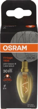 Led Lyspære 1906 Clb E14 1,8W Spiral Klar Gold