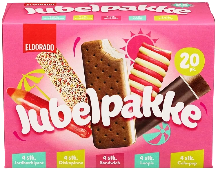Jubelpakke Iskrem 20stk Eldorado