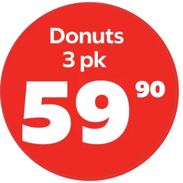 Circle K Ø70mm 3pk Donut 59.90