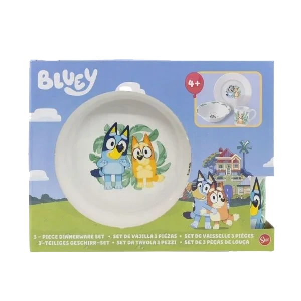 Spisesett i Keramikk - Bluey