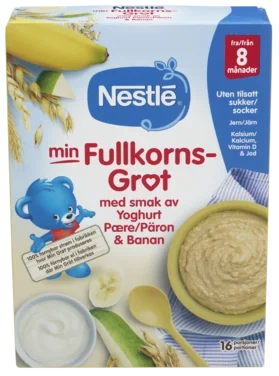 Min Fullkornsgrøt Yoghurt Pære Banan 8m 450g