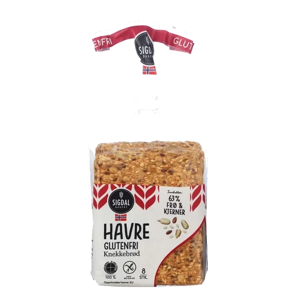 Glutenfri Knekkebrød Havre 190g