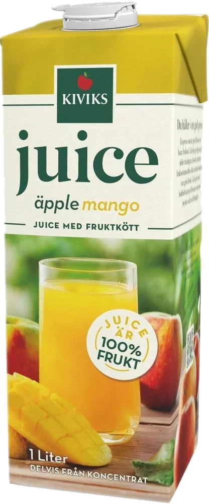 Äpple & Mango Juice med Fruktkött