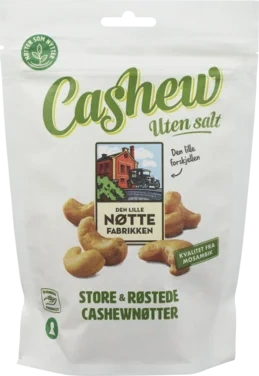 Cashewnøtter Store u/Salt 160g Dln