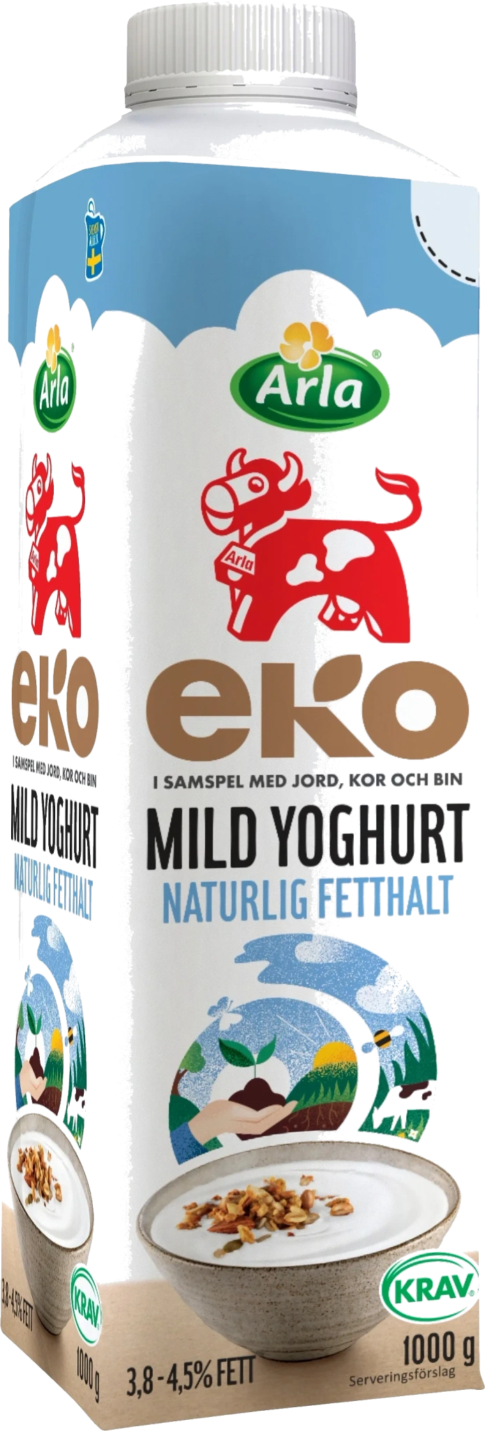 Eko mild yoghurt naturell 3.8-4.5%