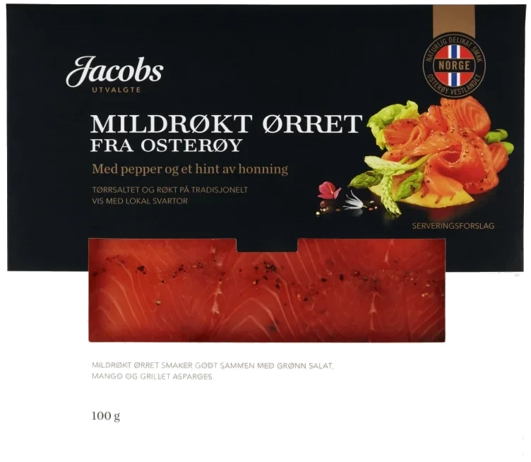 Ørret Røkt Honning&Pepper 100g Jacobs