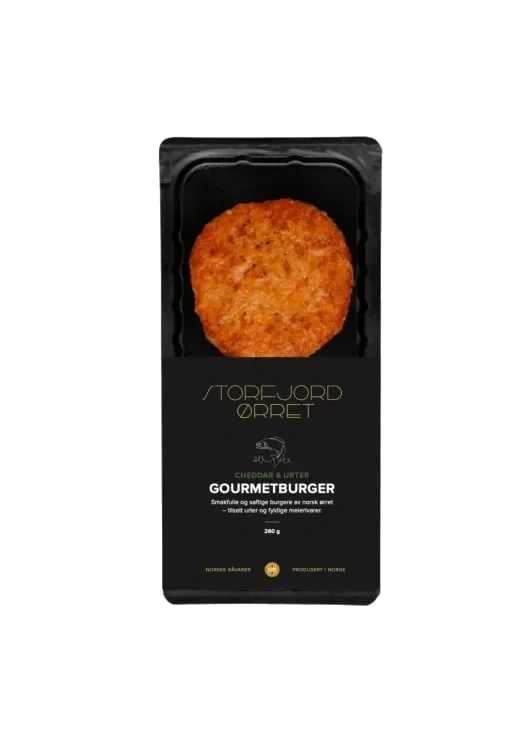 Ørretburger Cheddar&Urter 260g Storfjordørret