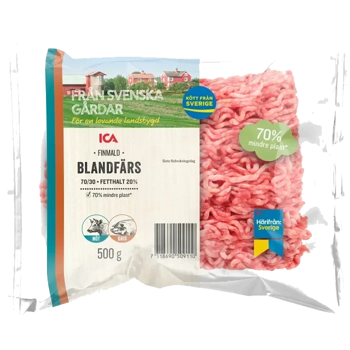 Blandfärs Färsk 20% 500g ICA