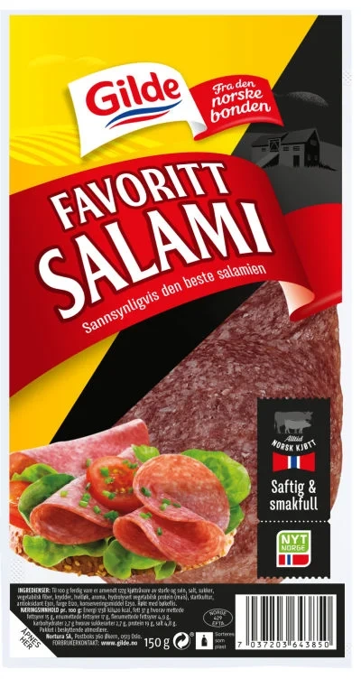 Favorittsalami skivet 150g Gilde
