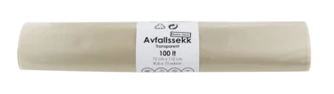 Plastsekk Transparent 72x112 100 Lt Sterk * Krt A 12 Rl