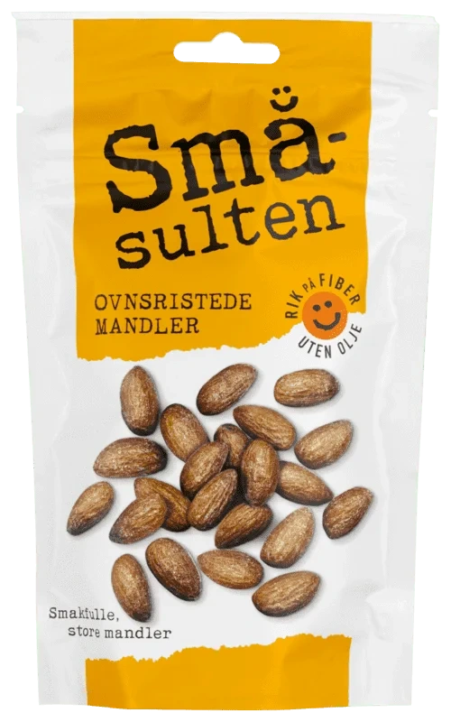 Polly Småsulten Ovnsristede Mandler 125g