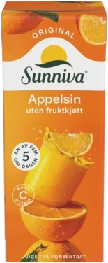 Sunniva Orig Appelsinjuice 12x0,25l Helt Brett