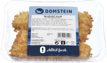 Sprøbakt torsk 180g Domstein