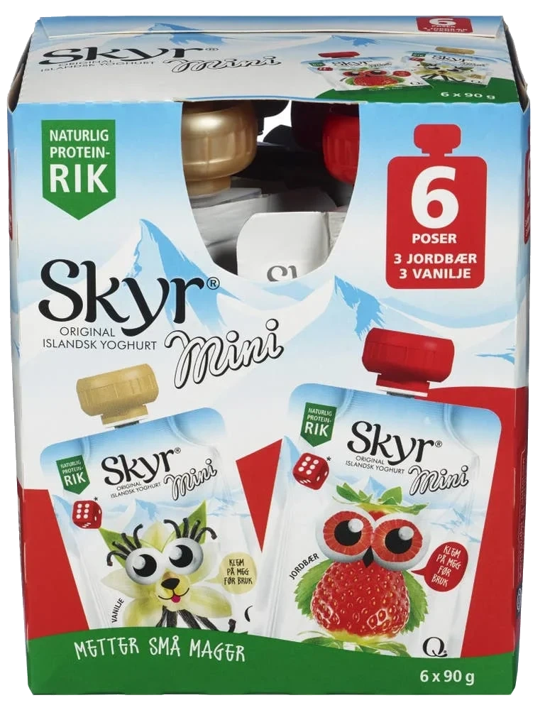 Skyr mini jordbær og vanilje
