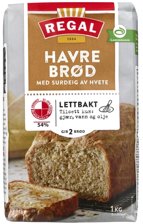 Havrebrød Lettbakt 1kg Regal