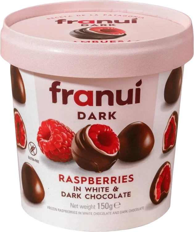 Bringebær Mørk Sjokolade 150g Franui