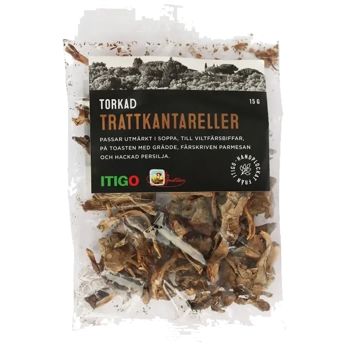 Trattkantarell torkad Klass 1