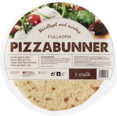 Pizzabunn Fullkorn 2 X 180g