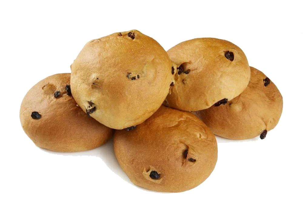 Nybakte rosinboller