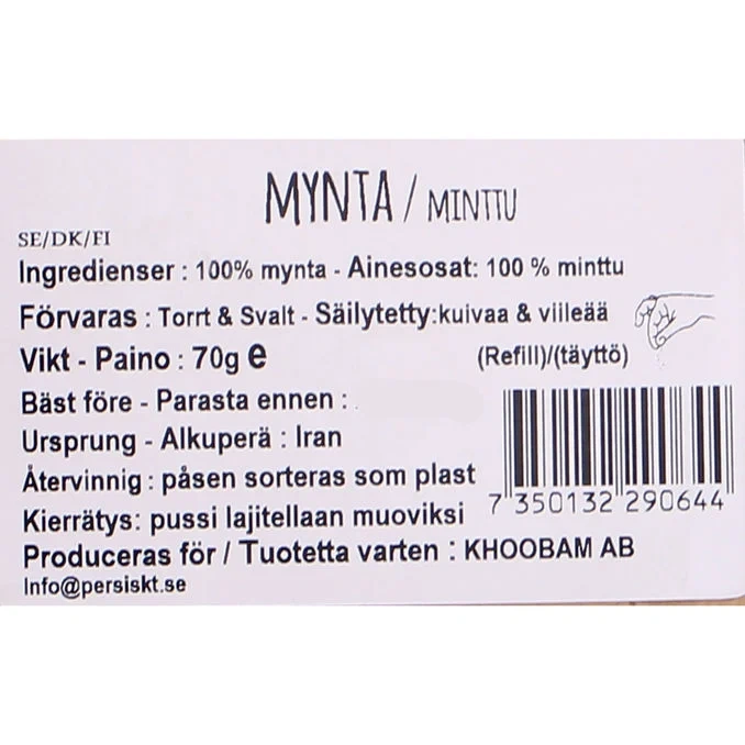 Torkad Mynta