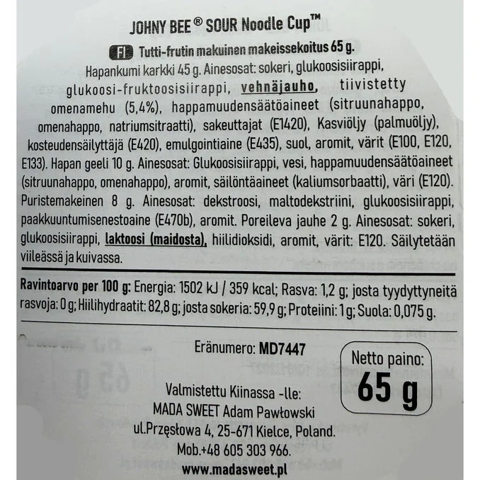 Sour Noodle Cup 12-pack
