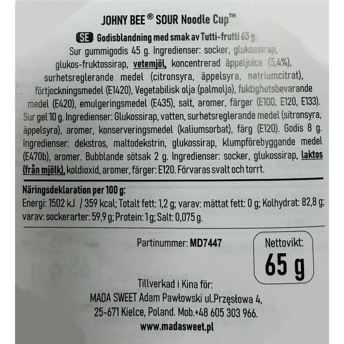 Sour Noodle Cup 12-pack