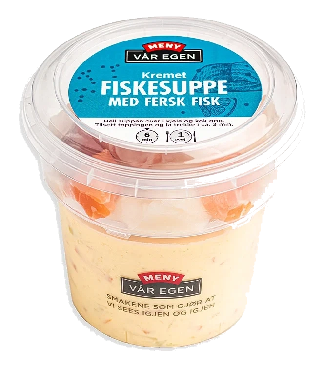 Kremet fiskesuppe 4dl + fersk fisk