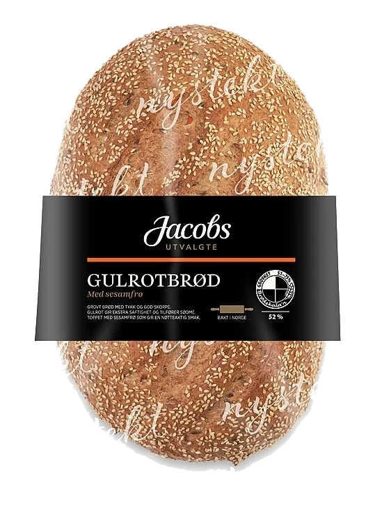 Gulrotbrød m/Sesam Halvstekt Ca660g Jacobs Utvalgte
