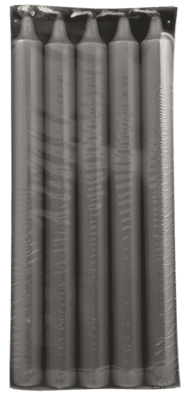 Moda Kronelys Grå 24cm 10stk
