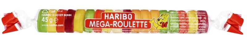 Mega Roulette Fruit 45g Haribo Stk