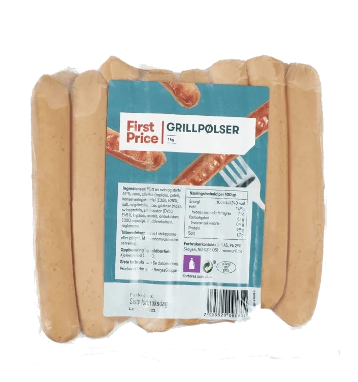 Grillpølse 1kg First Price
