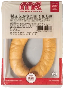 Julepølser Røkt Hel Ring 300g Meråker