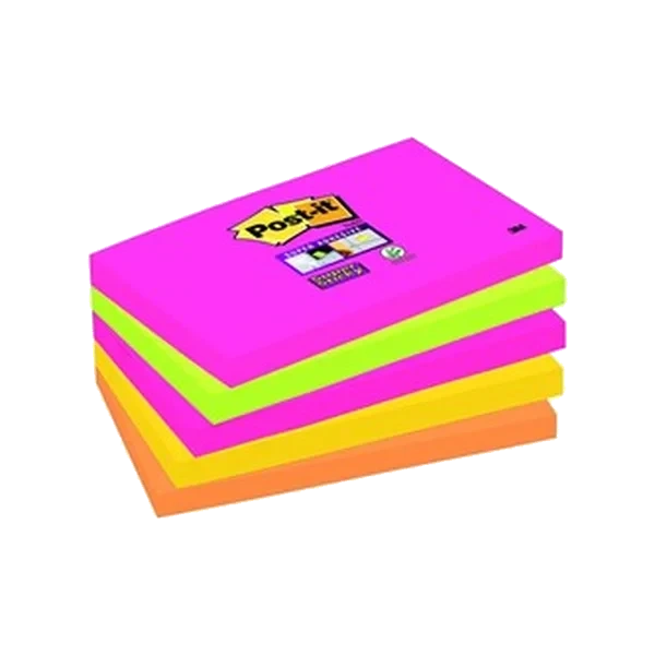 Post-it Notisblokk Supersticky 76x127 Mm 5 Stk