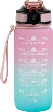 Drikkeflaske Light Pink & Blue 600ml Hollywood Motivational Bottle