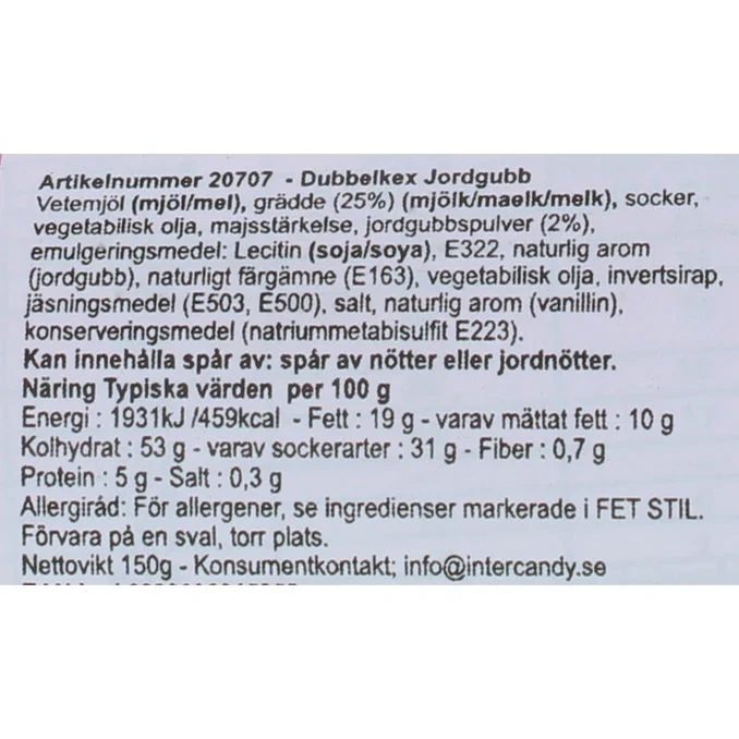 Dubbelkex Jordgubb