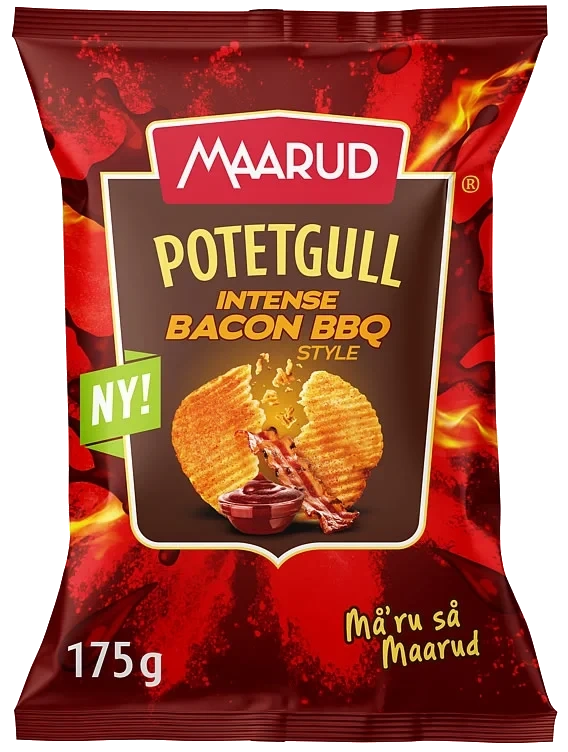 Potetgull Intense Bacon Bbq 175g Maarud