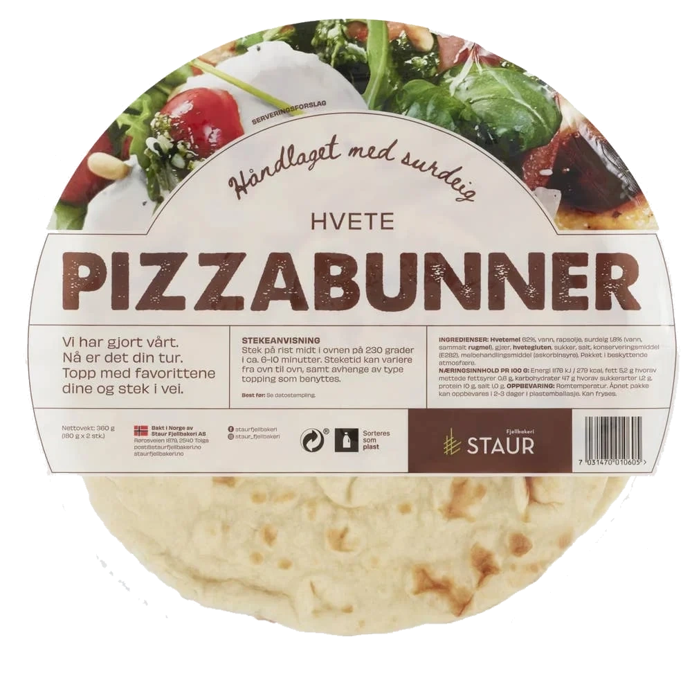 Pizzabunn hvete ca 29cm