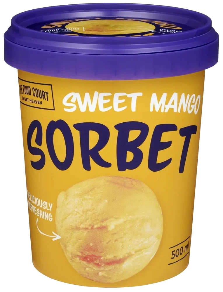 Sweet mango sorbet